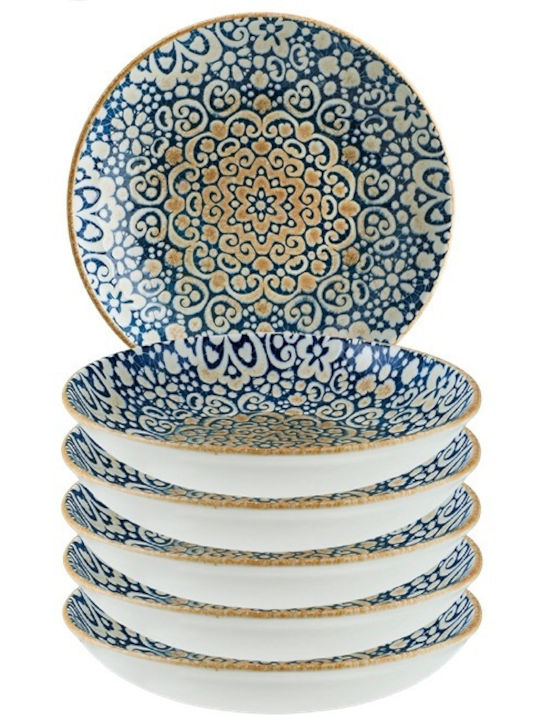 Bonna Alambra Gourmet Porcelain Salad Bowl Multicolour 25x25cm