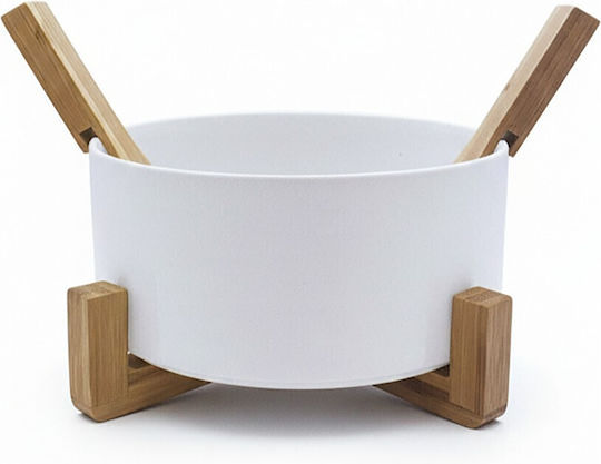 Cryspo Trio Salad Bowl White 23x23x10cm