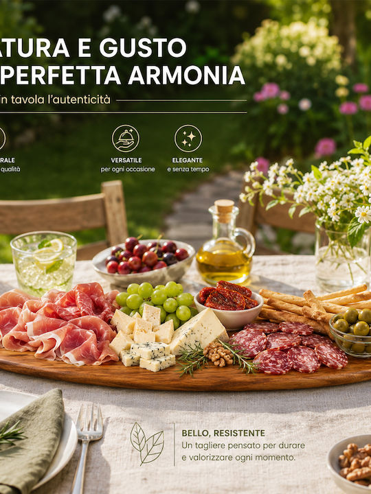 Alpina Appliances Πλατώ Σερβιρίσματος Τυριών Ξύλινο 65x26εκ.