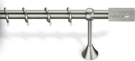 Bare pentru Perdele Viobrass Metalic 7009 Dublu de Către Rail Diametru 25mm Lungime 240cm Culoare Nichel Mat 7009-240 7009