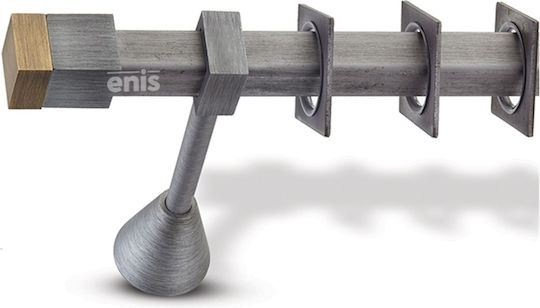 Enis by Domus Μεταλλικό Κουρτινόξυλο Μόντσα Μονό Φ25mm 240εκ. Industrial P8-8250-3-94 Enis by Domus Μεταλλικό Κουρτινόξυλο Μόντσα Μονό Φ25mm 240εκ. Industrial P8-8250-3-94