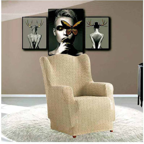 SB Home Sabrina Ελαστικό Κάλυμμα Τριθέσιου Καναπέ Cream 180x230cm
