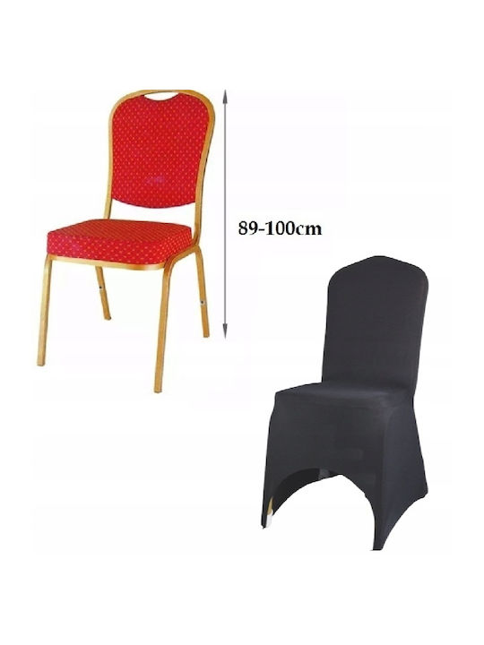 Meble odNowa Elastische Abdeckung Für Stuhl Schwarz 100cm