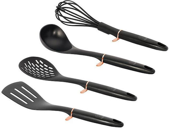 Berlinger Haus Plastic Cooking Utensil Set Black Black Rose Collection 4pcs