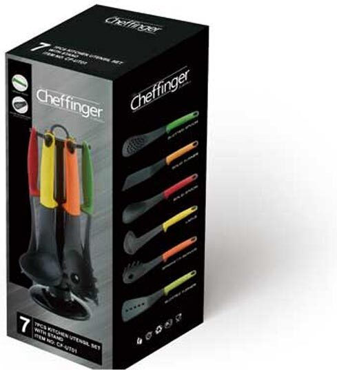 Cheffinger Σετ Kochutensilien mit Ständer 7Stück