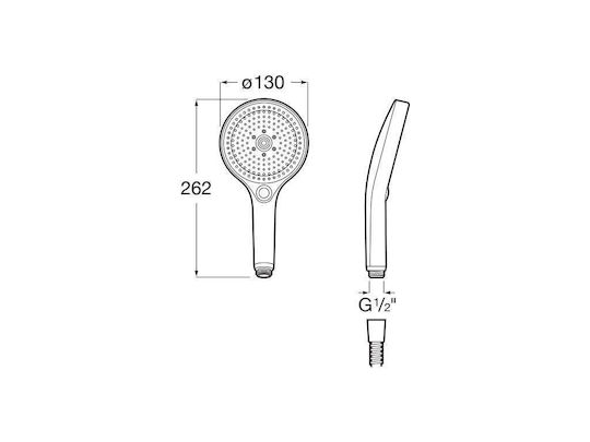Roca Round Showerhead 13cm