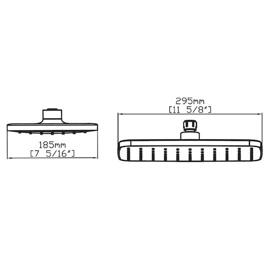 Karag Rectangular Showerhead