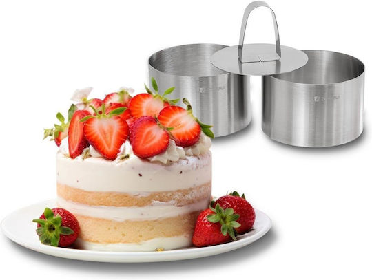 Set 2 Pastry Rings Press Stainless Steel 8x5cm Zokura