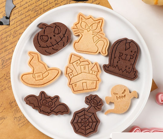 Halloween Stamp Cookie Cutters 8pcs