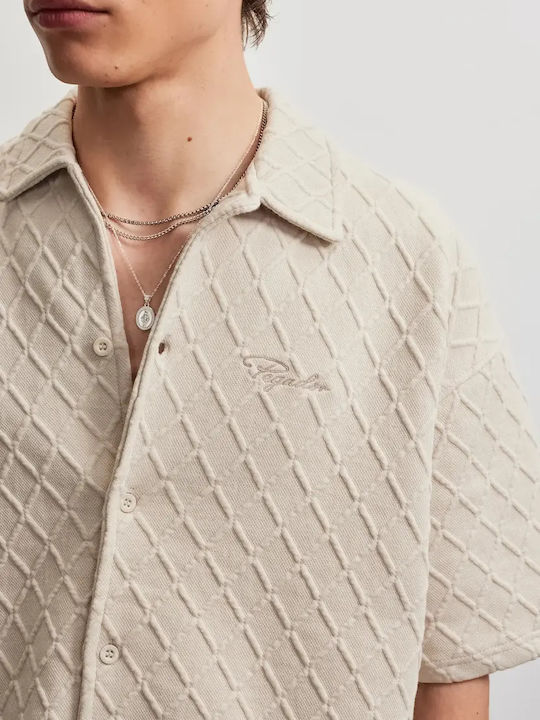 Kurzärmeliges Herrenhemd Beige
