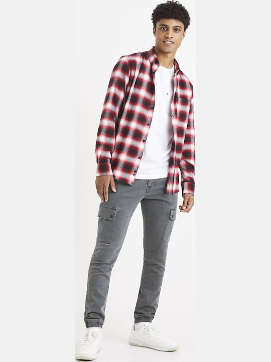 Long Sleeve Flannel Checked Shirt Checked