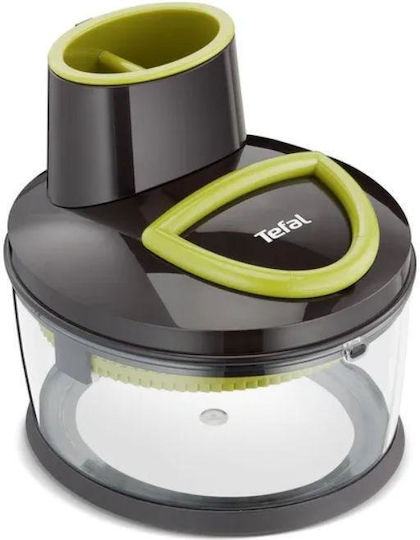 Tefal Mini-Zerkleinerer K1390114 1,2l Schüssel 2 Edelstahl-Scheiben Sicherer Verschluss Schwarz Grün