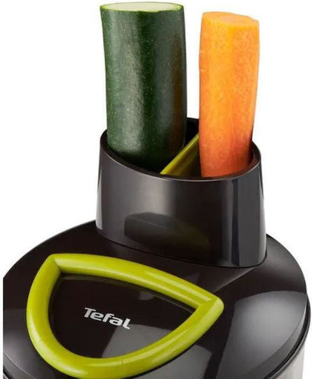 Tefal Mini Chopper K1390114 1.2l Bowl 2 Stainless Steel Discs Secure Lock Black Green