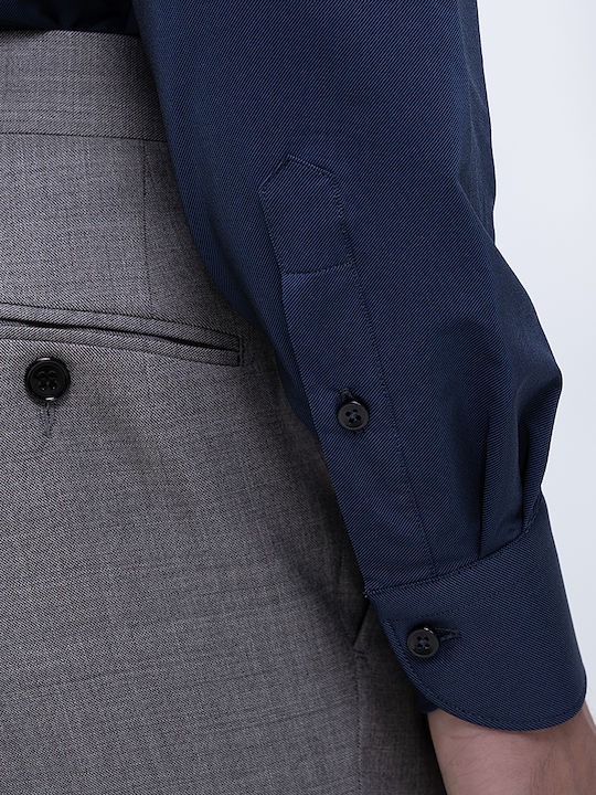 Long Sleeve Shirt in Regular Fit Dark Blue