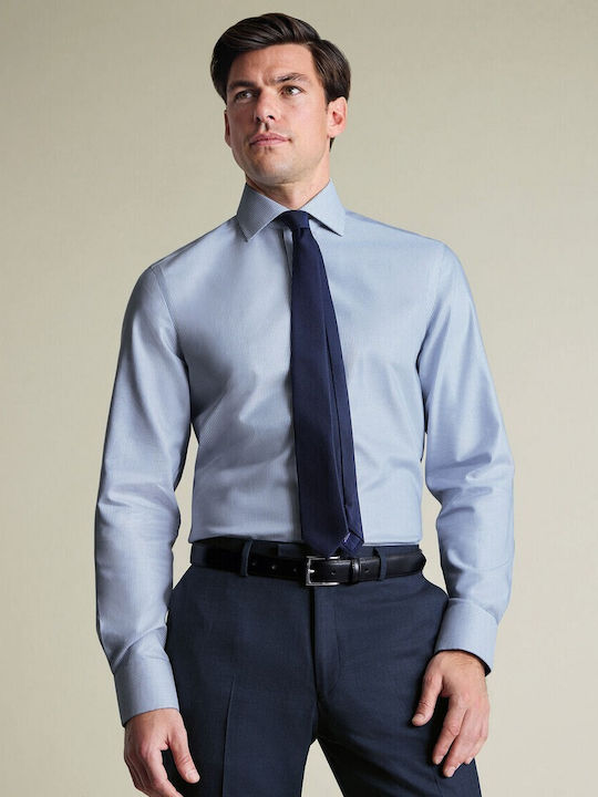 Charles Tyrwhitt Βαμβακερό Πουκάμισο Μπλέ