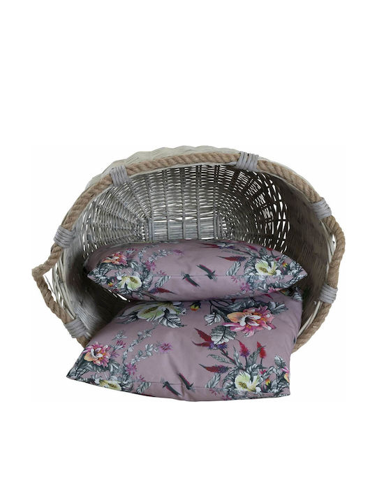 Lesli Living Set of Gray Wicker Decorative Baskets 3 Pieces