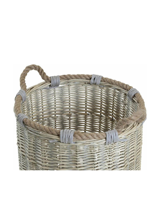 Lesli Living Set of Gray Wicker Decorative Baskets 3 Pieces