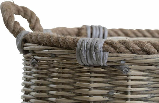 Lesli Living Set Dekorative Körbe Korbweide Grau 3Stücke