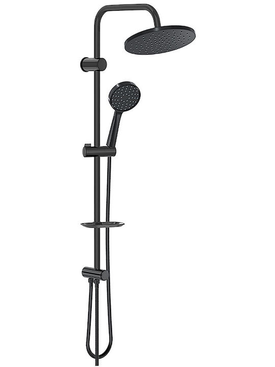DuscheLine DM-7073 Duschsäule ohne Armatur 95cm Schwarz