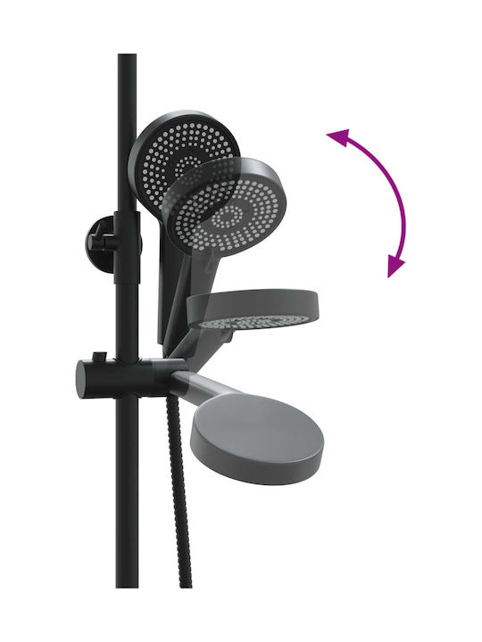 vidaXL Ρυθμιζόμενη Στήλη Ντουζ χωρίς Μπαταρία 150cm Χάλκινη