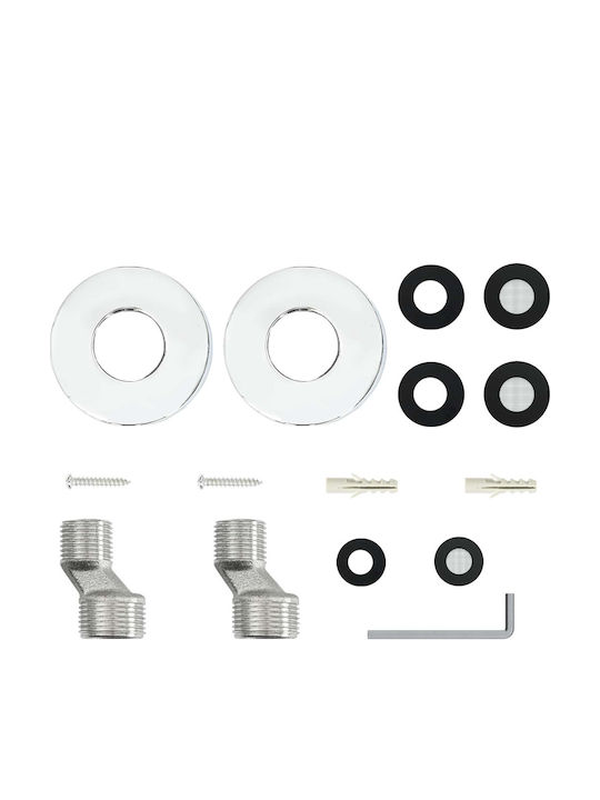 Vidaxl Satz Thermostat-Duschset Chrombeschichtung