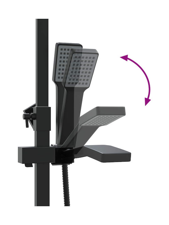 vidaXL Ρυθμιζόμενη Στήλη Ντουζ χωρίς Μπαταρία 150cm Χάλκινη