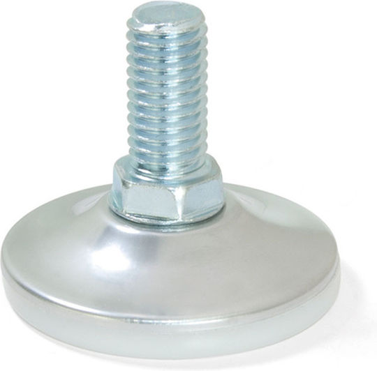 Emuca M10 Metallic Furniture Leg with Regulator Suitable for Table / Coffee Table 4.3x4.3x3.7cm Matte Chrome