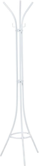 Polihome Ennocleuko Καλόγερος Μεταλλικός Λευκός 47x47x175cm