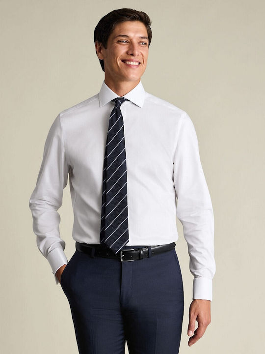 Charles Tyrwhitt Βαμβακερό Πουκάμισο Λευκό