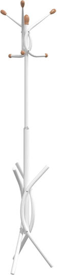 vidaXL Καλόγερος Μεταλλικός Λευκός 40x40x176cm
