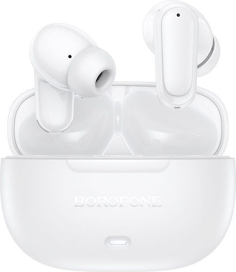 Borofone BW96 In-ear Bluetooth Handsfree Ακουστικά με Θήκη Φόρτισης Λευκά