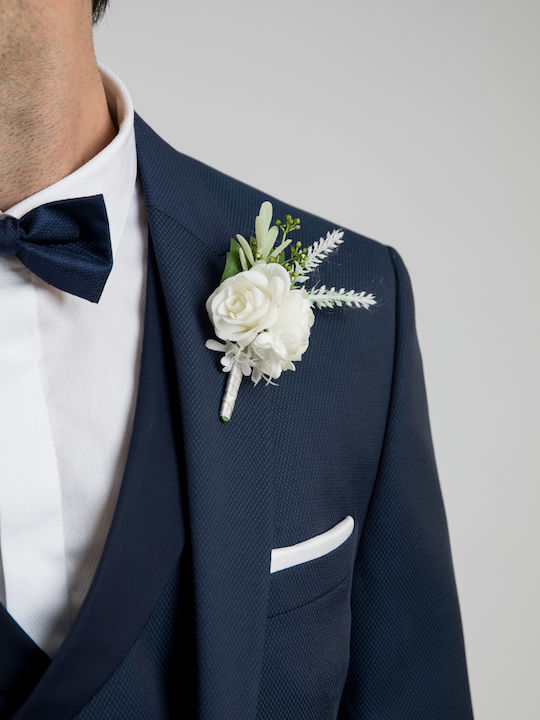 Men's Suit with Vest Blue