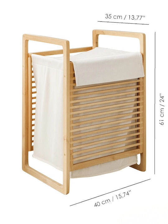 SteweHome Coș de Rufe Bambus 45l Bej