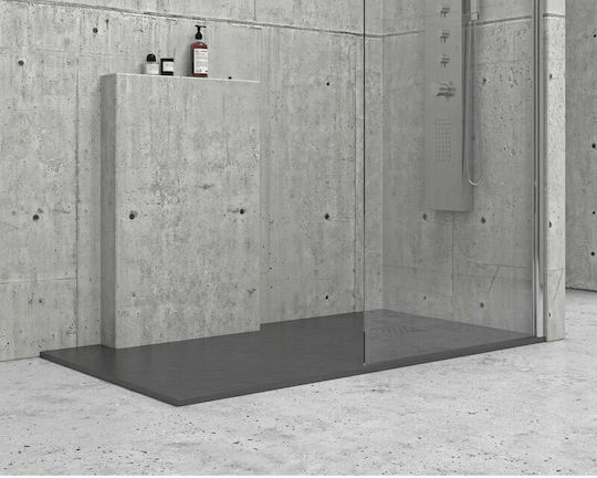 Karag Rectangular Artificial Stone Shower Ardesia Pietra 80x100x2.5cm