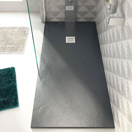 Karag Rectangular Artificial Stone Shower Ardesia Pietra 80x100x2.5cm