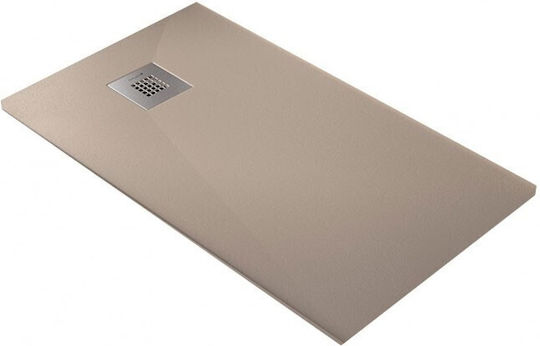 Karag Rectangular Artificial Stone Shower Cream Pietra 80x120x2.5cm