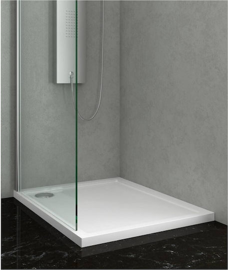 Karag New Flat 6 Ορθογώνια Ακρυλική Ντουζιέρα 80x110cm Λευκή