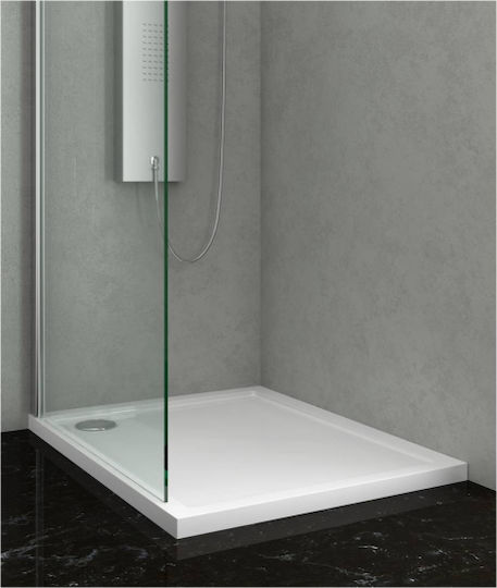 Karag Rectangular Acrylic Shower White New Flat 10 80x130x5.5cm