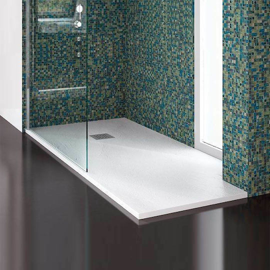 Karag Rectangular Artificial Stone Shower Cream Pietra 80x180x5.5cm