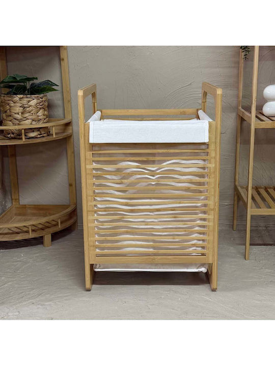 SteweHome Laundry Basket Bamboo 30l Multicolour