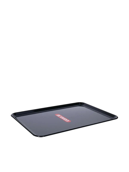 Araven Plastic Rectangular Serving Tray in Black Color 28x19cm AR00041022 1pcs