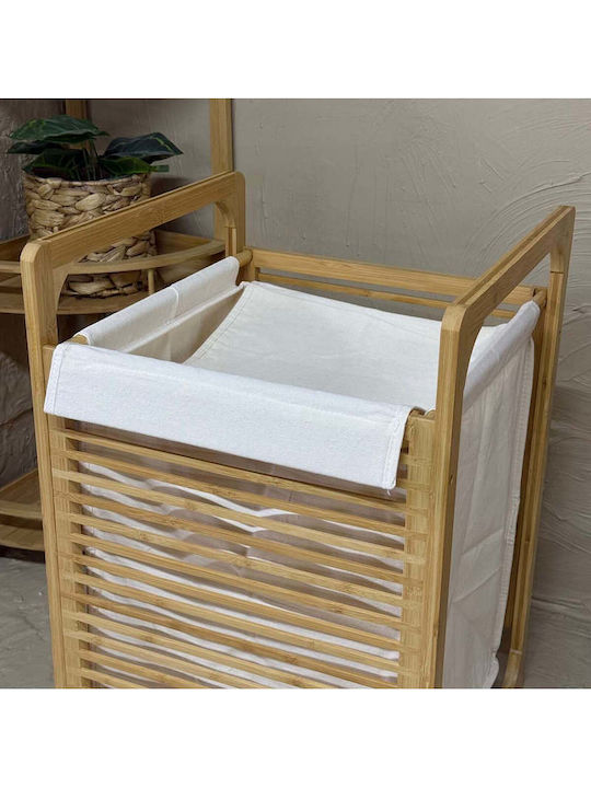 SteweHome Laundry Basket Bamboo 30l Multicolour