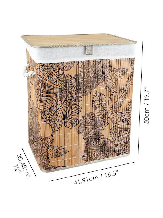 SteweHome Καλάθι Απλύτων Bamboo Πτυσσόμενο 60lt Μπεζ