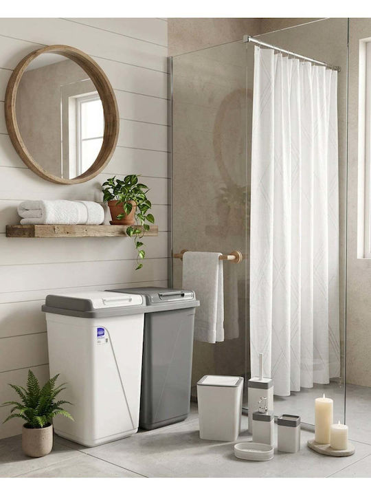 SteweHome Set Coșuri de Rufe din Plastic 90l Alb