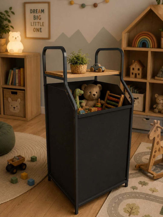 SteweHome Καλάθι Απλύτων Μεταλλικό 80lt Μαύρο SteweHome Καλάθι Απλύτων Μεταλλικό 80lt Μαύρο