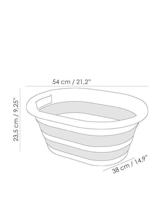 SteweHome Set Plastic Collapsible Laundry Baskets 90l Grey