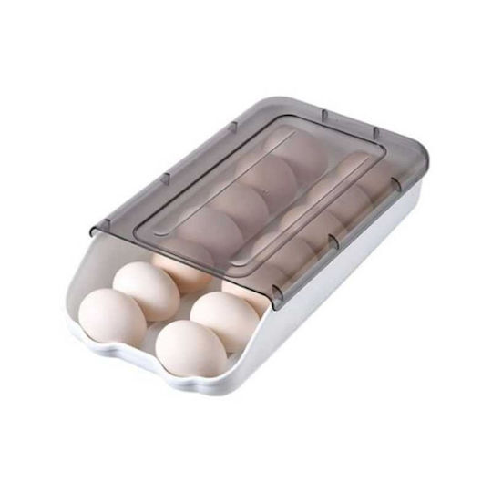 Rolling Egg Case Fridge Organiser For 16 Eggs 32x17x7cm