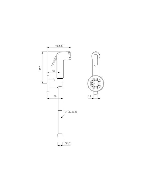 Ideal Standard Idealspray Bidet Sprayer Gold