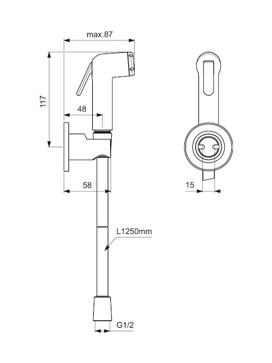 Ideal Standard Idealspray Bidet Sprayer Silver