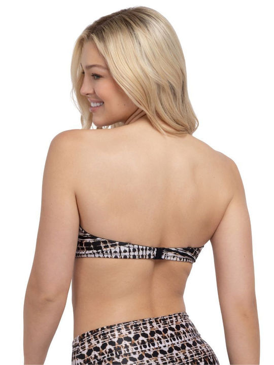 Trägerloses Bikinioberteil Braun